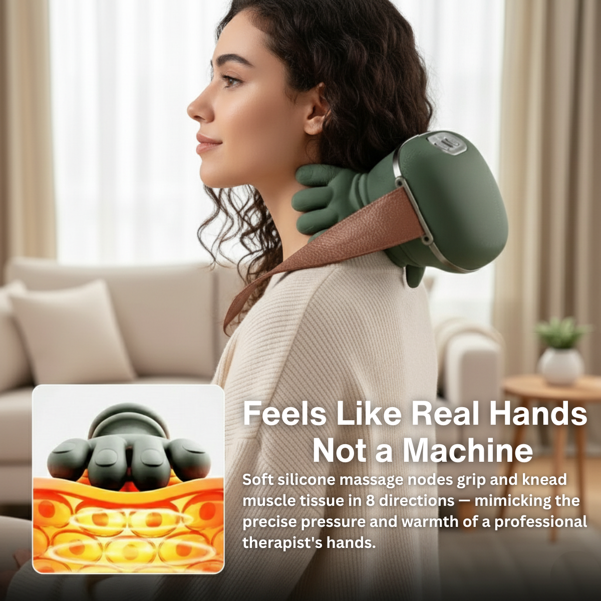 BloomCare™ Shiatsu Heated Neck Massager with bionic hands