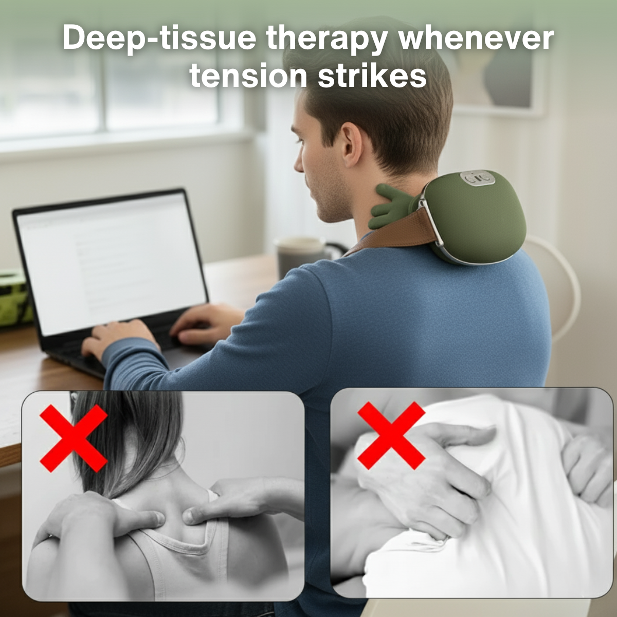 BloomCare™ Shiatsu Heated Neck Massager with bionic hands